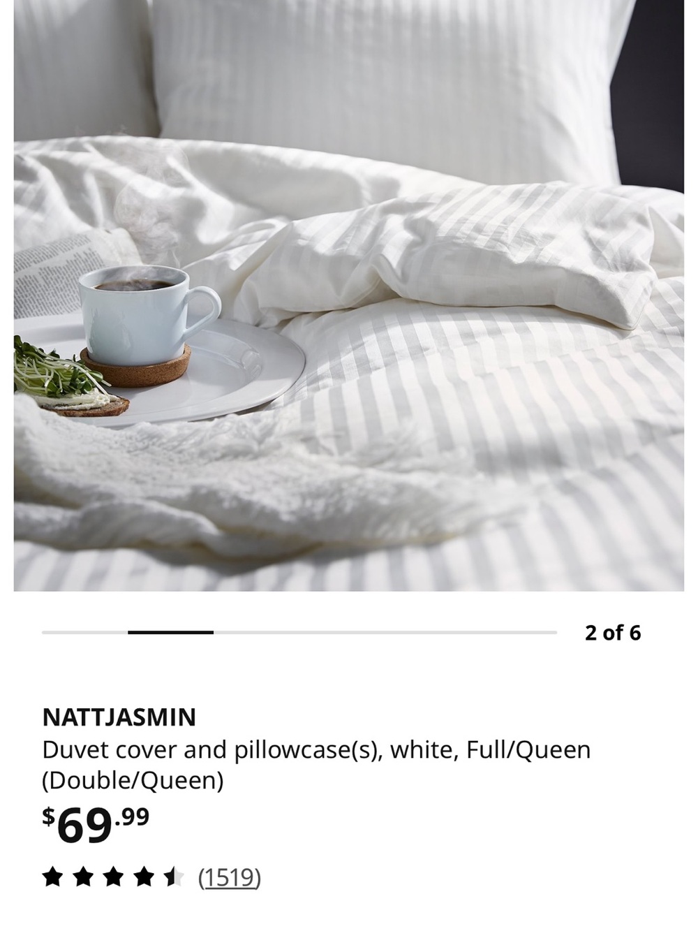 White Stripe Duvet Cover and Pillowcase Set